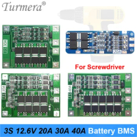 3S 12.6V 20A 30A 40A for Screwdriver Battery 12V Li-ion 18650 Battery Protection Board BMS PCM