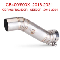 CB400 500X 500F Motorcycle Exhaust Middle Link Pipe For Honda CBR500/500R CB500F/500X CB400 CBR400 2016 2017 2018 2019 2020 2021