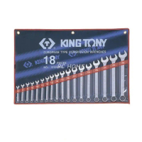 【KING TONY 金統立】專業級工具 18件式 複合扳手組 梅開扳手 6~24 mm(KT1218MR01)