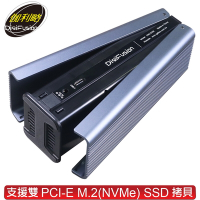 伽利略 雙M.2(NVMe) SSD to USB3.2 Gen2x2 拷貝(對拷)機(DMC322B)