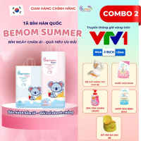 [NƯỚC GIẶT] COMBO 2 Bịch Tã/Bỉm Hàn Quốc DÁN/QUẦN Bemom SUMMER Mỏng Mềm, Thoáng Khí NB-4XL 3-30kg