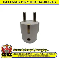 BROCO Steker Jek Colokan Kabel Listrik Cowok Male Bulat Putih