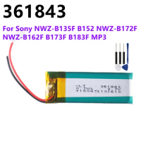 180mAh Battery 361843 For Battery for Sony NWZ-B135F B152 NWZ-B172F NWZ-B162F B173F B183F MP3 batteries