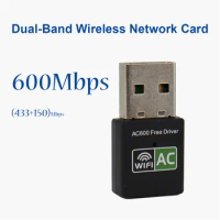 600Mbps USB WiFi Adapter USB Ethernet WiFi Dongle 5Ghz Lan USB Wi-Fi Adapter PC Antena Wi Fi Receiver AC Wireless Network Card