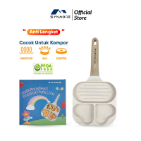 SYNMORE Wajan Penggorengan 3IN1 Telur Pancake Omlet Pan Breakfast Anti Lengket
