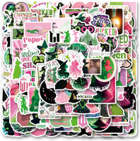 128Pcs Wicked Stickers Pack Witch Aesthetic Vinyl Waterproof Sticker Decals for Water BottleLaptopPh