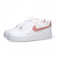 NIKE 休閒鞋 AIR FORCE 1 07 AF1 白粉紅 小金勾 女 CZ0270-103