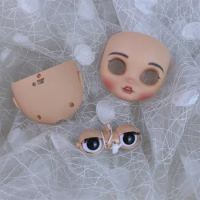 1/6 Blythe doll face hand markup faceplate, screw, lovely stay cord,for the 1/6 30cm Blythe Doll