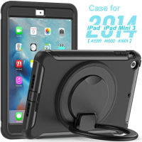 Case For iPad Mini 3 2 1 7.9 A1599 A1600 A1601 A1489 A1490 A1491 A1432 A1454 Tablet Case Kickstand Holder 360 Rotation Cover