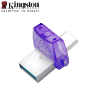 Kingston DataTraveler microDuo 3C USB Flash Drive 64GB 128GB 256GB USB 3.2 Type-C and Type-A Flash Drive Mini Pen Drive for PC
