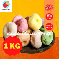 [KILOAN] [RANDOM] Ladu Donat Warna Warni - 1000gr / Gembos Getas Tabur Gula / Kue Getas Manis