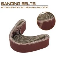 10pcs 60 to 1000 Grit 30mm x 540mm Sanding Belts For Angle Grinder Belt Sander Attachment Woodworking Abrasive Tools