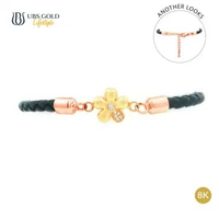UBS Gold Gelang Tali Emas Irene - Agp1766k - 8k Adj(16-19cm)-HITAM