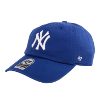 【NEW ERA】品牌白色NY 繡線中性棒球帽(寶藍)