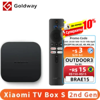 Global Version Xiaomi Mi TV Box S 2nd Gen 4K Ultra HD Android TV 2GB 8GB WiFi Google TV Netflix Smart TV Mi Box 4 Media Player