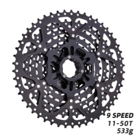 MTB 9 Speed 11-50T Cassette Mountain Bike Wide Ratio 9v k7 Compatible With Shimano M430 M4000 M590 Black Freewheel 9s Sprockets