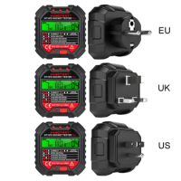 HT107 Socket Tester Line Tester RCD Measurement EU/UK/US Plug