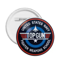 Fighter Jets Top Gun Tom Cruise Maverick Round Button Pin for Jeans Customizable Air Force Pinback Badges Brooches