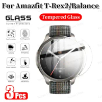 3Pcs Tempered Glass For Amazfit T-rex 2 Amazfit Balance HD Protective Glass Screen Protector For Amazfit T-rex2 Accessories