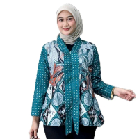 BAJU BATIK WANITA MODERN MONALISA GENES M,L,XL asli PEKALONGAN batik korean style
