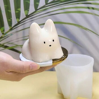 Pudding Cat Candle Molds Silicone DIY Abstract For Making Aroma Soy Wax Handmade Soap Clay Plaster Epoxy Resin Festival Gifts