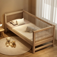 開發票 實木兒童床拼接床嬰兒床拼接大床神器床邊加寬床男女孩單人床