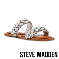 STEVE MADDEN-ASTAR 貴氣鑽面雙帶拖鞋-銀色