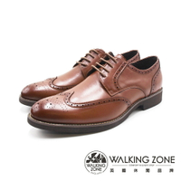 WALKING ZONE(男)W翼紋款紳仕德比皮鞋 男鞋－棕色(另有黑色)
