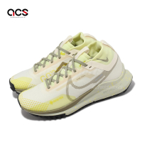 Nike 防水野跑鞋 Wmns React Pegasus Trail 4 GTX 女鞋 米白 綠 緩震 反光 DJ7929-101