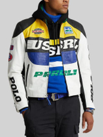 เสื้อแจ็คเก็ตผู้ชาย-Leather Café Racer Jacket-สีขาว