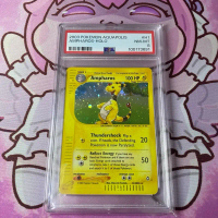 PSA 8 Ampharos Holo EN WOTC Aquapolis Kartu Pokemon TCG ENGLISH