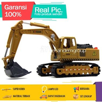 Diecast Miniatur Mainan Mobil Konstruksi Alat Berat Beko Excavator XHM Besi Metal LED