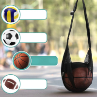 Nylon Mesh Ball Bag dengan tali bahu mudah beg bola sukan mudah alih untuk bola keranjang, bola sepak, bola tampar, tenis
