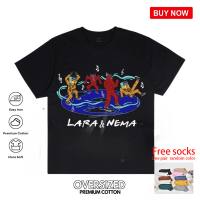 เสื้อยืดตัว สีดำ Ftm LARA & NEMA MALAY ทำจากผ้าฝ้ายแท้ 200 GSM