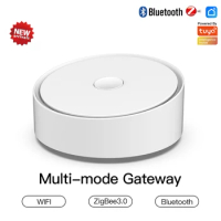 Smart Multi-mode HUB Zigbee WIFI BLE Mesh Gateway Wireless Home Bridge Homekit Voice Control Tuya Support Alexa Google Assistant