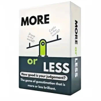 More or Less Card Game How Good Is Your Judgement Educational Games Have a Guess the Quiz Game Perfect for Party Game