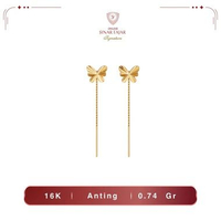 Anting Emas Tusuk Jarum Kupu Kupu 16K Terbaru Njs - Sinar Fajar