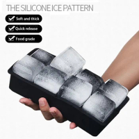 4/8 Grid Ice Cube Silicone Mould Chocolate Mould Tray Ice Maker Mold 3D Form Whiskey Hockey DIY Ice Maker Kitchen Tools