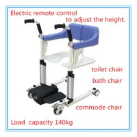 Electric Patient Transfer Lift Commode Toilet Bath Chair with wheels for Disabled Elderly Moving Wheelchair