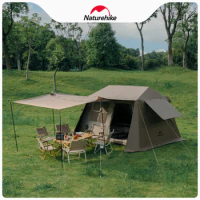 Naturehike Village 6.0 Ridge Titanium Black Rubber Quick Opening Tent Outdoor Camping Canopy Rainproof and Waterproof Cabin Tent