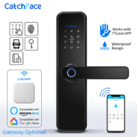 WIFI App Electronic Door Lock Biometric Fingerprint Door Lock RFID Bluetooth smart Digital Keyless Lock TTlock