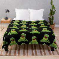 Kermit The Frog pattern Throw Blanket Fluffy Soft Blankets