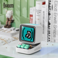 Divoom Ditoo-Pro bluetooth desktop bluetooth speaker portable kids lametric time clock pixel art ret