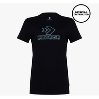 Converse Star Chevron T-Shirt Wanita - Converse Black [10027078-A02] M