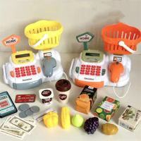 Kids Simulation Shop Cash Register Children Pretend Play Toys Girls Gamehouse Pretend Cashier Toys B