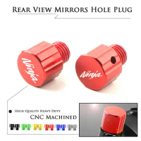 Motorcycle CNC M10*1.25 Mirror Hole Plug Screw Bolts Covers Caps Clockwise For for KAWASAKI NINJA 400 Z400 Z 400