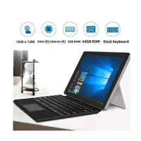 2GB DDR+64GB ROM 12.2 INCH 2IN1 PC Windows 10 W122 Tablet with Keyboard 1920x1200 IPS Celeron N4000 Processor CPU