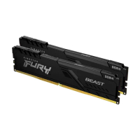 【Kingston 金士頓】FURY Beast 獸獵者DDR4-3200 8GBX2 PC用超頻記憶體(KF432C16BBK2/16)