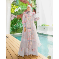 PROMO !! Sesyara Gamis Cantik Ser Scraf Voal By El Deena Syari