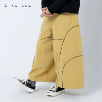 【a la sha】運動風拼接創意褲裙